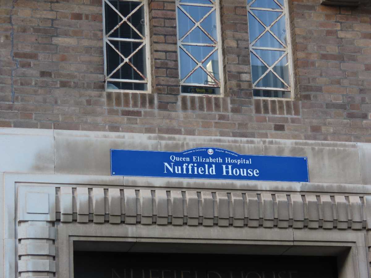 The old Queen Elizabeth Hospital in Birmingham - Nuffield House - 10th December 2023